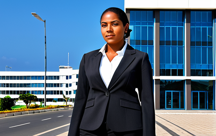 Business Professional in Praia**

"A professional businesswoman in a modest tailored business suit, standing in front of a modern office building in Praia, Cabo Verde, fully clothed, appropriate attire, safe for work, perfect anatomy, correct proportions, professional photography, high quality, bright daylight, office environment."

**